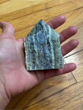 Natural Green Tigers Eye Polished Point | Zebra Serpentine | 230g
